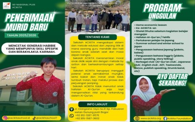 SD Nasional Plus ACIKITA Buka Penerimaan Murid Baru Tahun Ajaran 2025/2026